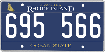 RI license plate 695566