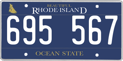 RI license plate 695567