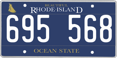 RI license plate 695568