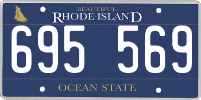 RI license plate 695569