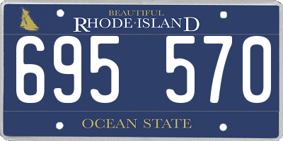 RI license plate 695570