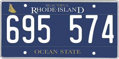 RI license plate 695574