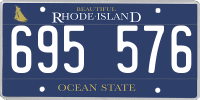 RI license plate 695576