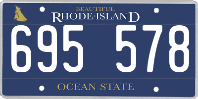 RI license plate 695578