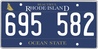 RI license plate 695582