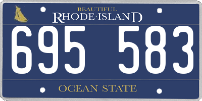 RI license plate 695583