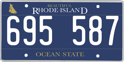 RI license plate 695587