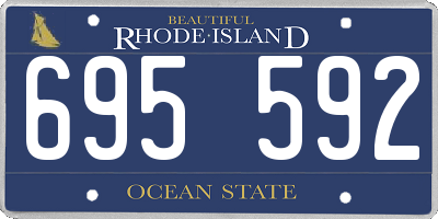 RI license plate 695592