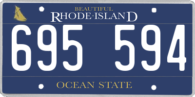 RI license plate 695594