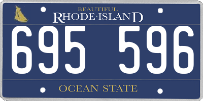 RI license plate 695596