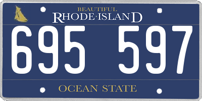 RI license plate 695597