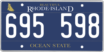 RI license plate 695598