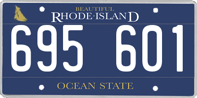 RI license plate 695601