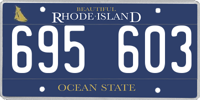 RI license plate 695603