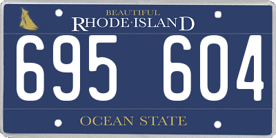 RI license plate 695604