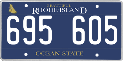 RI license plate 695605