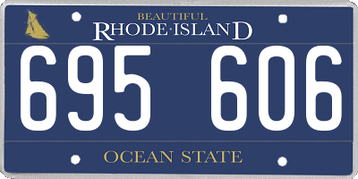 RI license plate 695606