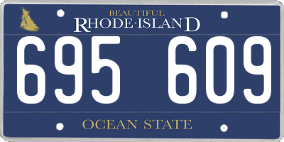 RI license plate 695609
