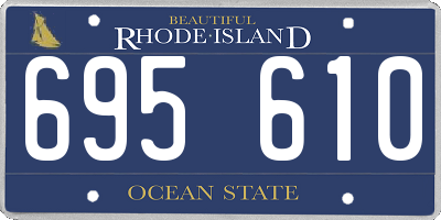 RI license plate 695610
