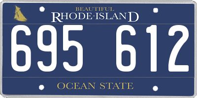 RI license plate 695612