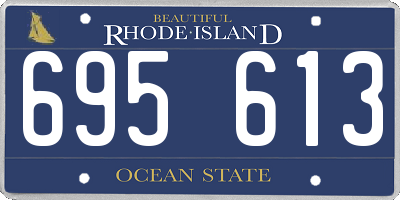RI license plate 695613