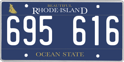 RI license plate 695616