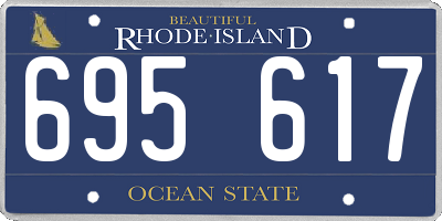 RI license plate 695617