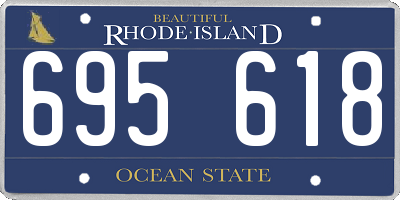 RI license plate 695618