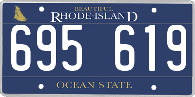 RI license plate 695619