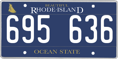 RI license plate 695636
