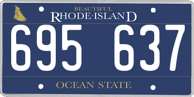 RI license plate 695637