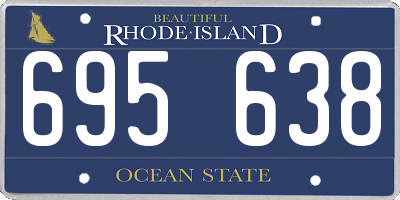 RI license plate 695638