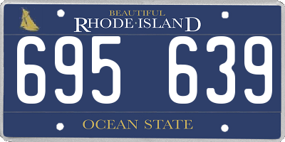 RI license plate 695639