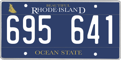 RI license plate 695641