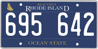 RI license plate 695642