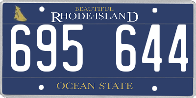 RI license plate 695644
