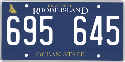 RI license plate 695645