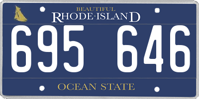 RI license plate 695646