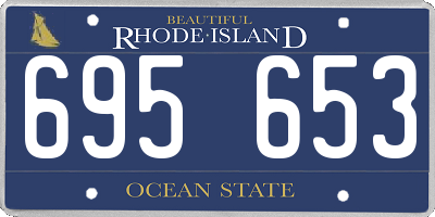 RI license plate 695653