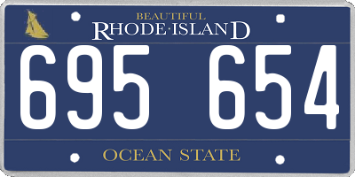 RI license plate 695654