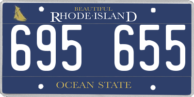 RI license plate 695655