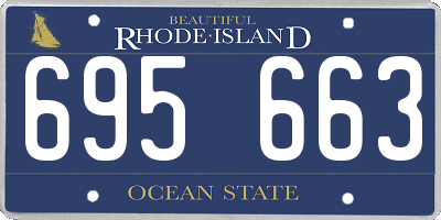 RI license plate 695663