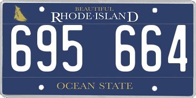 RI license plate 695664