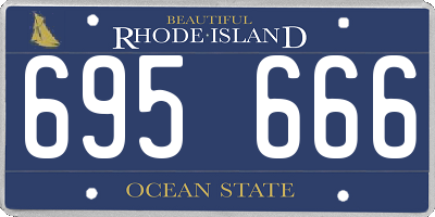 RI license plate 695666