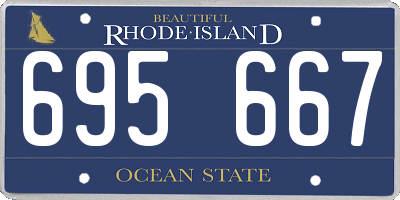 RI license plate 695667