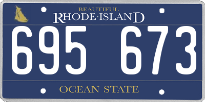 RI license plate 695673