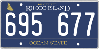 RI license plate 695677