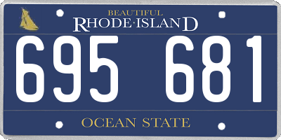 RI license plate 695681