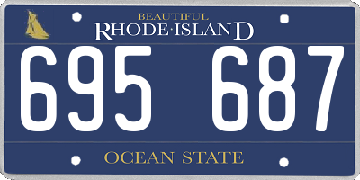 RI license plate 695687