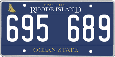 RI license plate 695689